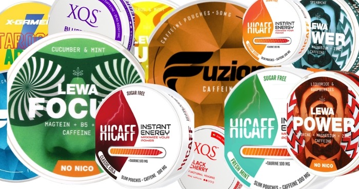 Olika sorters koffeinsnus - dosor